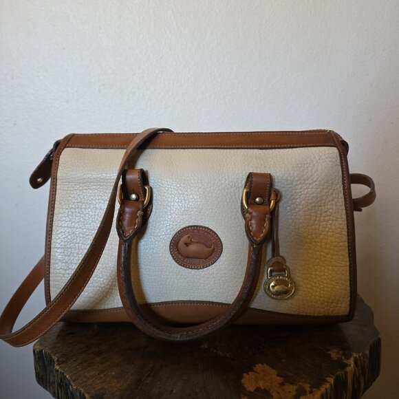 Vintage Dooney & Bourke All Weather Leather Satchel Crossbody USA Authenticated - Picture 8 of 16